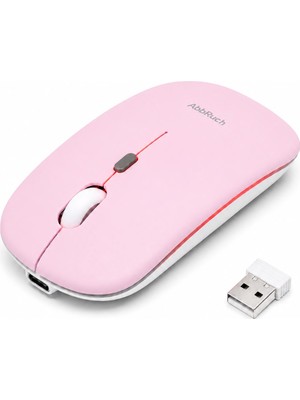 Exonix Şarjlı Kablosuz Mouse – Işıklı, USB Alıcılı, Ince ve Ergonomik Tasarım