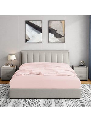 Uravas Store Soley | Jersey |%100 Doğal Pamuklu Tek/çift Kişilik Lastikli Çarşaf Pudra