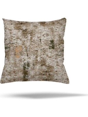 Uravas Store Pelangi Çiçekli Mermer Batik Desengizli Fermuarlı Yastık Kılıfı Kırlent Kılıfı Koltuk Yastık Kılıfı, Haki 45 x 45