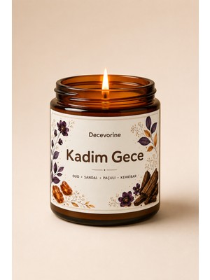 Decevorine Kadim Gece Kokulu Mum Odunsu • Derin • Sıcak • Mistik • Sofistike 100 gr