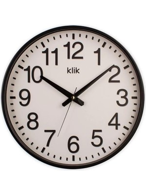 Uravas Store Klik Simplex - Siyah Çerçeveli Basic Duvar Saati