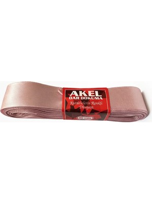 Akel Dar Dokuma Toz Pembe Saten Kurdele - 3 Cm. x 10 Metre - 1 Adet