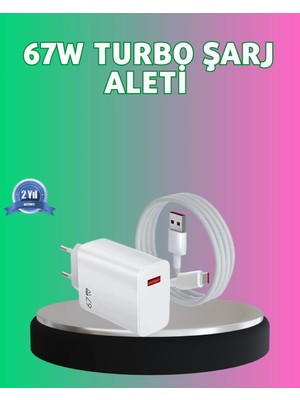 Shopwave 67 Watt Güçlü Turbo Şarj Aleti Samsung Note 10 Note 20 Uyumlu
