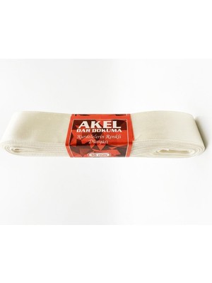 Akel Dar Dokuma Beyaz Saten Kurdele - 3 Cm. x 10 Metre - 1 Adet