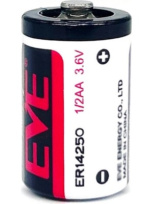 Renas Store Eve ER14250 1/2AA Size 3.6V 1200 Mah Şarjsız Li-Socl2 Lithium Pil