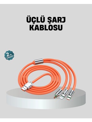 Shopwave Üçlü Şarj Kablosu – Yüksek Hızlı, Dayanıklı ve Uzun Ömürlü