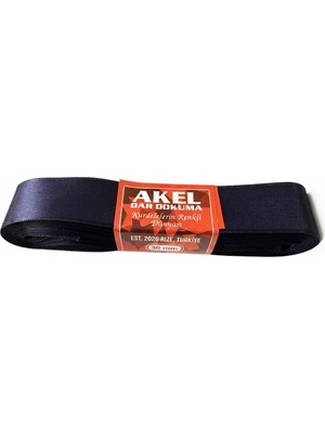 Akel Dar Dokuma Lacivert Saten Kurdele - 3 Cm. x 10 Metre - 1 Adet