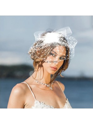Bba New Trend Nikah Şapkası Gelin Nikah Şapkası Vualet, Gelin Vualet Nikah Şapkası, Gelin Şapkası Gelin