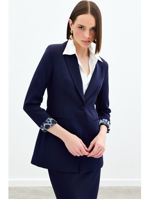 Sateen-Leopar Desenli Ceket