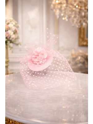 Bba New Trend Puanlı Tül Vualet Gelin Şapkası Nikah Kep | 4 Renk Modern Puanlı Tül Nikah Gelin Şapkası Vualet Kep