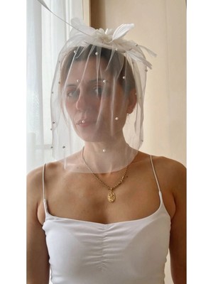 Bba New Trend Gelin Nikah Şapkası, Kep,gelin Duvak Aksesuar Vualet Gelin Şapkası Nikah Şapkası