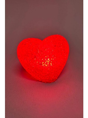 Eco Lounge Işıklı Kırmızı Kalp LED Lamba 9 cm
