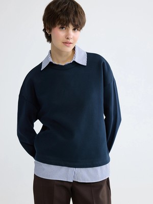 Lc Waikiki Yeni Sezon Gömlek Yaka Kadın Kalın Sweatshirt