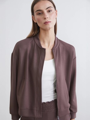 Lc Waikiki Yeni Sezon Kolej Yaka Oversize Kadın Fermuarlı Sweatshirt