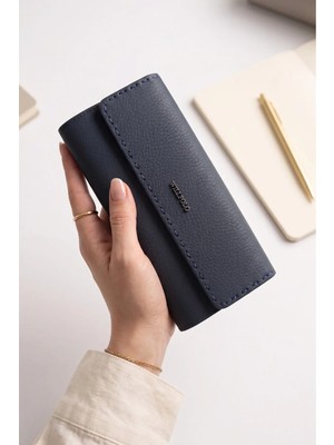 Willpolo Hakiki Dana Derisi Telefon Bölmeli Mıknatıs Kapaklı Kadın El Portföyü (19X9,5 Cm)