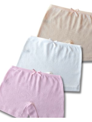 Panfilia %100 Pamuk Kız Çocuk Boxer 3'lü Set / Külot / Iççamaşır