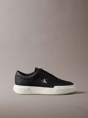 Calvin Klein Erkek Düşük Bilekli Ck Logo Imzalı Deri Siyah2 Sneaker HM0HM02326-BEH