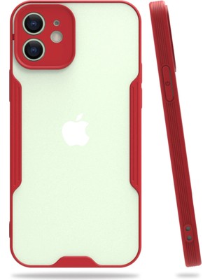 Magicool Iphone 12 Kılıf Platin Silikon - Kırmızı
