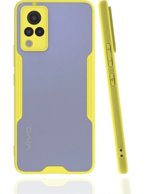 Magicool Vivo V21 Kılıf Platin Silikon - Sarı