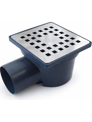 Renas Store Kare Yer Süzgeci 10X10 Paslanmaz Çelik 45 mm Zemin Süzgeci Banyo Duş Tuvalet Su Tahliye Izgarası