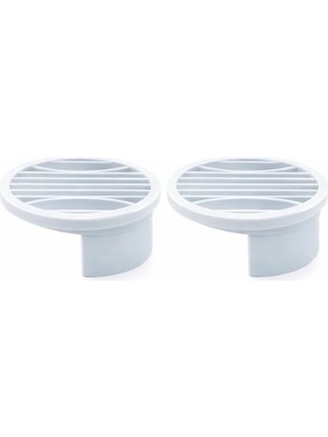 Renas Store 2 Li Yuvarlak Gider Süzgeci ve Koku Önleyici Kapak, Banyo, Mutfak, Duş ve Zemin Giderlerinde Kullanıma Uygun, 10 cm Çap, Dayanıklı Plastik, Saç ve Atık Tutucu Izgaralı Tasarım, Kolay Temizlik