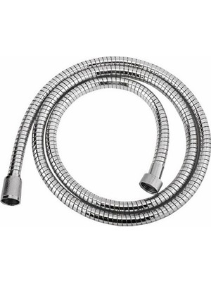 Renas Store Tema Duş Spirali Örgülü, 150CM - 190CM Kenetli Banyo Duş Hortumu 54000, Krom Renk