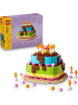Renas Store LEGO Doğum Günü Pastası 40815 – 7 Yaş ve Üzeri Kız ve Erkek Çocuklar Için 10 Adet Mum Içeren Dekoratif Masa Süsü Yaratıcı Oyuncak Yapım Seti, Çocuklar Için Doğum Günü Hediyesi Fikri (219 Parça)