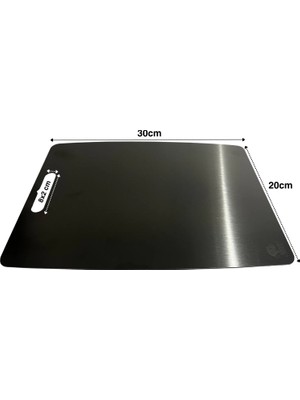 Hace Bazaar Paslanmaz Çelik Kesme Tahtası  20X30 cm Mutfak Sebze Et Kesme Tahtası Doğrama Tahtası Mutfak Aksesuarları (4887)