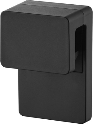 Renas Store Yamazaki 1494 Tower Yapışkanlı Kanca Diş Fırçası ve Diş Macunu Tutucu, Siyah, Abs Reçine/silikon/polikarbonat/pet/poliüretan, Minimalist, 2,7 x 4 x 6 cm