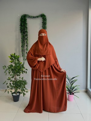 Yüsra Collection Tesettür Asel Takım Elbise Sufle Peçe 3’lü