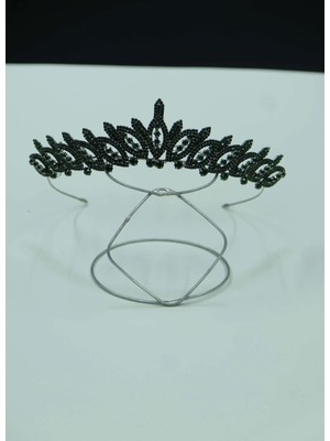 Magic Tiara Kristal Taşlı Yaprak Desenli Prenses Tacı – Gelin, Nişan ve Kına Tacı, 8 Renk Seçeneği
