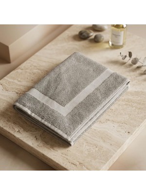 Plume Ceramic Home %100 Pamuk 2'li Taş Rengi Banyo Paspas | Ayak Havlusu | Hediyelik