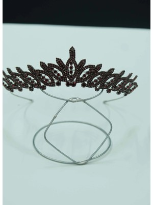 Magic Tiara Kristal Taşlı Yaprak Desenli Prenses Tacı – Gelin, Nişan ve Kına Tacı, 8 Renk Seçeneği