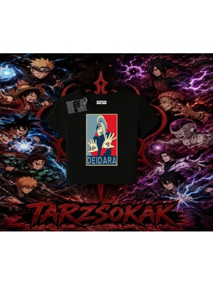 Tarzsokak Deidara Naruto Anime Karakteri Kadın Baby Tee Beyaz