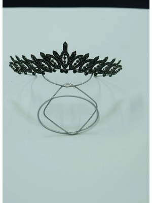 Magic Tiara Kristal Taşlı Yaprak Desenli Prenses Tacı – Gelin, Nişan ve Kına Tacı, 8 Renk Seçeneği