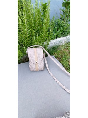 E&b Store Hasır Ip Çapraz Askılı Mini Çanta