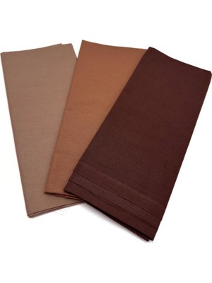 Renas Store Aksesuar 120X50 cm Pamuklu Astarlık Kumaş Seti (Koyu Kahve, Açık Kahve, Sütlü Kahve)