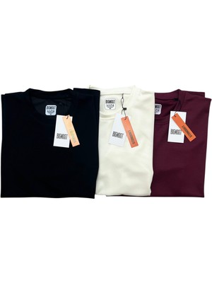 Big Most Erkek 3'lü Set Premium Modal Kumaş Regular Fit Basic Tişört