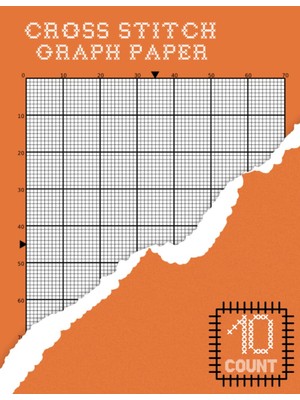 Renas Store Cross Stıtch 10 Count Graph Paper Notebook: Precision Needle Point Cross Stitching In 10 Squares Per Inch Grid - Design Your Own Embroidery Patterns ... | Din A4, 120 Sheets (Middle Indicator)