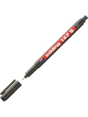 Renas Store Edding 147 S Silgili Permanent Kalem - Asetat Kalemi - Kırmızı - 1 Kalem - 0,3 mm Yuvarlak Uç