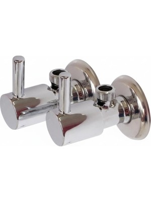 Renas Store Smartizi 2 Adet - Çubuk Taharet ve Ara Musluk 1/2 - Beton Gri Modern Tasarım - Aç Kapa Salmastralı Mutfak ve Banyo Vanası - Sızdırmaz ve Kolay Montaj (2 Adet Paket)