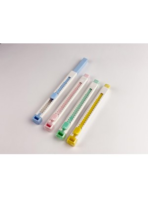Renas Store Bakgelal Mikro Pastel Renkli Sürgülü Maket Bıçağı Şeklinde Mekanizmalı Silgi Eğlenceli ve Kullanışlı