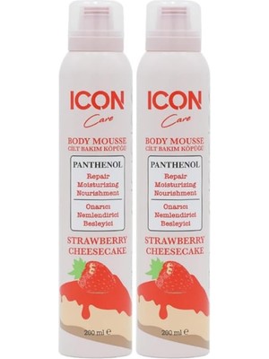 Renas Store Icon Care Icon Cilt Bakım Köpüğü Strawberry & Cheesecake 2'li Set
