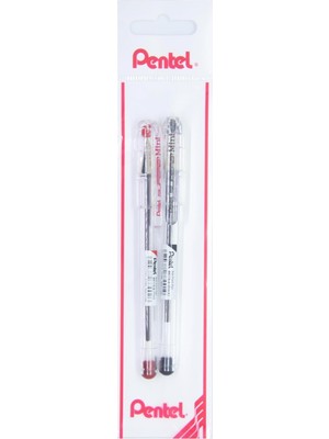 Renas Store Pentel 0.7 mm Yağ Bazlı Roller Kalem Siyah-Kırmızı