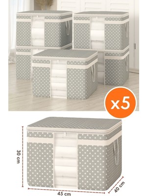 Empressco Puantiyeli 5 Adet Pencereli Kazak Hurcu- 45*40*30 cm