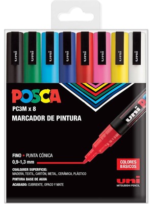 Renas Store Posca Unı Set Pc 3m Basic - 8 Keçeli Kalem, A-1