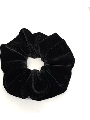 Renas Store Orta Boy Scrunchie Kadife Saç Lastiği, Tek Ebat, 269SIYAHHB54, Siyah