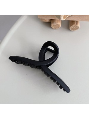 Renas Store Mandal Toka Ithal Ürün Fiyonk Büyük Boy 13 cm Mat Siyah Saç Tokası
