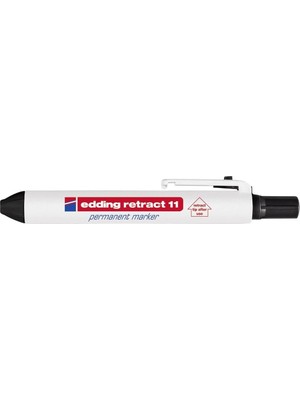 Renas Store Edding Retract 11 Permanent Markör - Siyah - 1 Kalem - Yuvarluk Uç 1.5-3 mm
