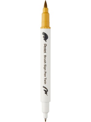 Renas Store Pentel Brush Sing Pen Twin Çift Taraflı Fırça Uçlu Kalem Altın